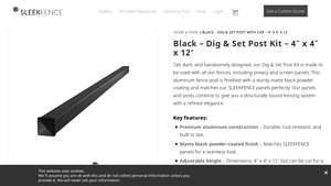 SLEEKFENCE - Black Aluminum Dig & Set Fence Posts