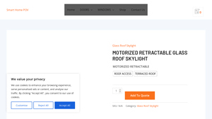 SmartHome POV - Motorized Retractable Glass Roof Skylight