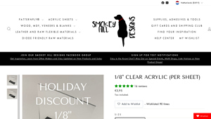Smokey Hill Designs - 1/8 Clear Acrylic Sheet