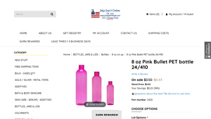 Soap and Things - 8 oz Pink Bullet PET Bottle