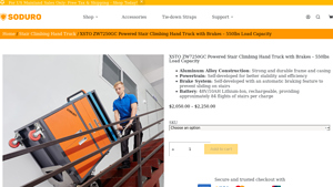 Soduro - XSTO ZW7250GC Powered Stair Climbing Hand Truck