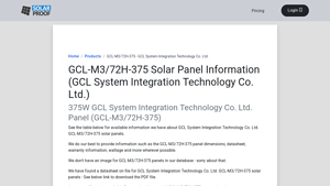 GCL System Integration Technology - GCL-M3/72H-375