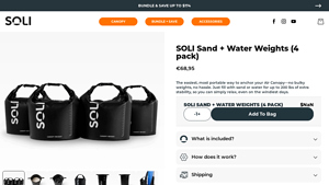 SOLI - Sand + Water Weights (4 Pack)