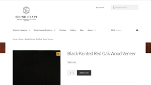 Sound Craft - Black Painted Red Oak Wood Veneer