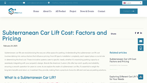SpacePlus Tech - Subterranean Car Lifts