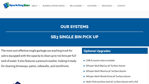 Sparkling Bins - SB3 Single Garbage Can Washing Truck