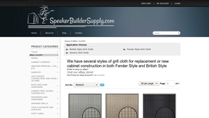 Speaker Builder Supply - Guitar Amp Speaker Grill Cloth