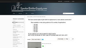 Speaker Builder Supply - Fender Style Grill Cloth