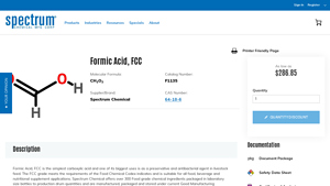 Spectrum Chemical - Formic Acid, FCC