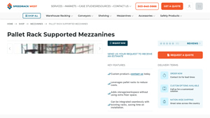 Speedrack West - Pallet Rack Supported Mezzanines