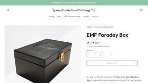 Spero Protection Clothing Co. - EMF Faraday Box