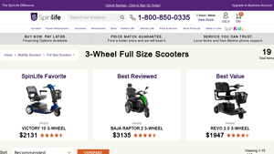 SpinLife - 3 Wheel Full Size Scooters