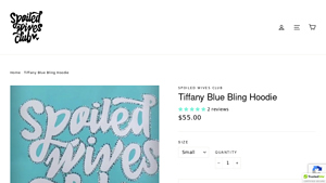 Spoiled Wives Club - Tiffany Blue Bling Hoodie