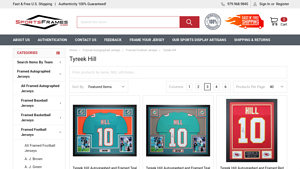 SportsFrames - Tyreek Hill Autographed Jerseys