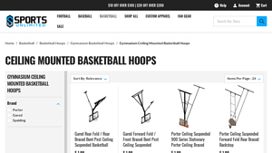 Sports Unlimited Inc - Ceiling Mounted Basketball Hoops