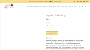 Square Bake Shop - Square Coffee Mug