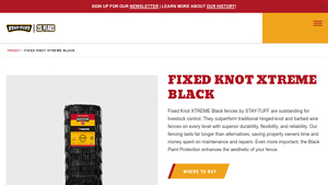 STAY-TUFF - Fixed Knot Xtreme Black Fences