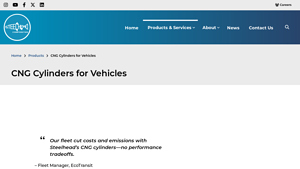 Steelhead Composites - CNG Cylinders for Vehicles