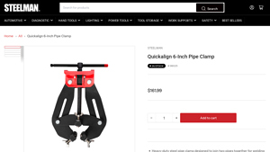 Steelman - Quickalign 6-Inch Pipe Clamp
