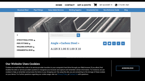 Steel Supply - A.125 X 1.00 X 1.00 X 10 Angle