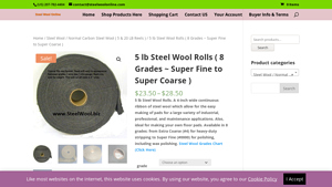Steel Wool Online - 5 lb Steel Wool Rolls