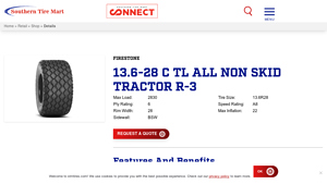 FIRESTONE - 13.6-28 C TL ALL NON SKID TRACTOR R-3