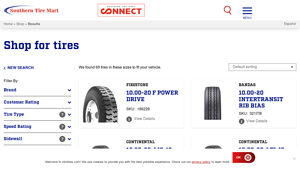 Tire Brands - 10R20 Selection
