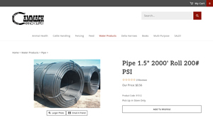 Cammack Ranch Supply - HDPE Pipe 1.5 2000' Roll 200# PSI