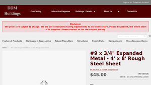 DDM Buildings - #9 x 3/4' Expanded Metal Sheet