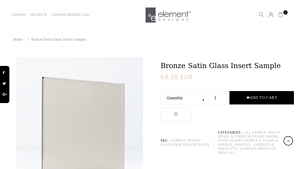 Element Designs - Bronze Satin Glass Insert Sample
