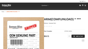 Kubota - ARM(COMP.UNLOAD) Part