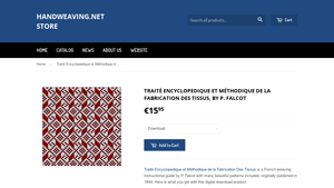 Handweaving - Traité Encyclopedique et Méthodique