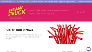 Straw Struck - Red Paper Wrapped Straws