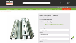 Strut Channels Direct - Pre-Cut Channel Lengths