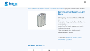 Subsea Specialist - Jerry Can Stainless Steel