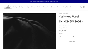 Sultans Fine Fabrics - Cashmere-Wool Blend
