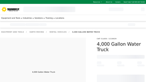 Sunbelt Rentals - Water Truck 4000 Gallon