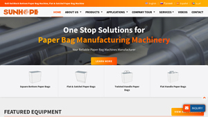 SUNHOPE - SBH150B+DC01+TM01 Roll Fed Square Bottom Paper Bag Machine