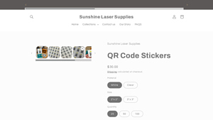 Sunshine Laser Supplies - QR Code Stickers