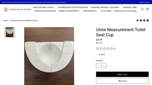 Sunshine Medical Equipment - Urine Measurement Toilet Seat Cup