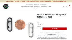 Superesse Straps LLC - Tactical Paperclip