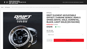 DS Racing - DRIFT ELEMENT Adjustable Offset Rims