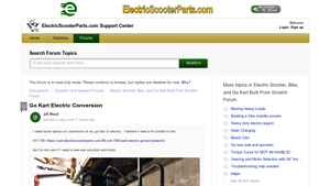 Electric Scooter Parts - Go Kart Electric Conversion Kit