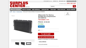 Quincy - Aftercooler for 40-50hp Air Compressors
