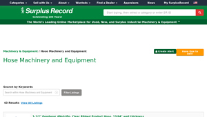 Surplus Record - Used Hose Machinery and Equipment