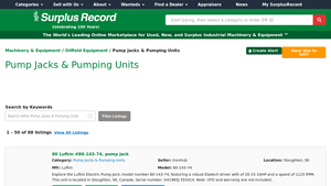 Surplus Record - Pump Jacks & Pumping Units