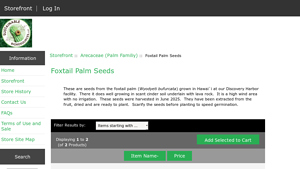 Sustainable Bioresources - Foxtail Palm Seeds