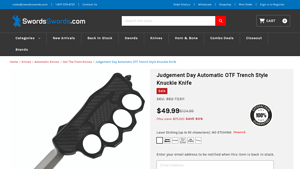 Judgement Day - Automatic OTF Trench Style Knuckle Knife