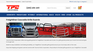Tacoma Parts Corporation - Grille Guards for Freightliner Cascadia
