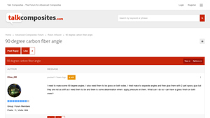 Talk Composites - 90 Degree Carbon Fiber Angle